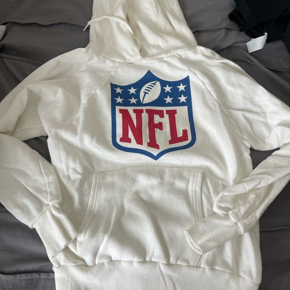 White NFL Hoodie with Logo